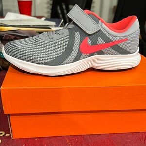 Nike Gray and Pink Sneakers with Mesh Design